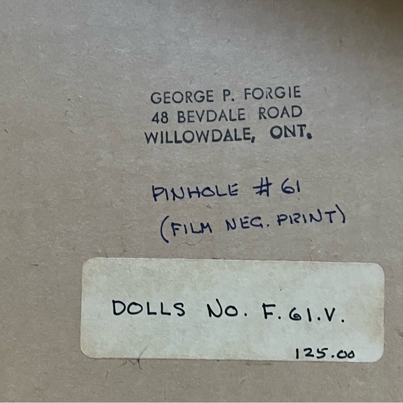 Series of 3 Original photographs "Dolls" by George P. Forgie - Picture 6 of 16